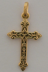 Croix plaque or fantaisie