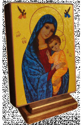 Vierge de la lumiere - icone doree a la feuille 12x16 cm - 942.64