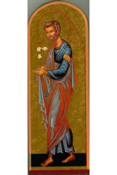 Saint joseph aux lys - icône dorée à la feuille 24x9,6 cm -  874.67