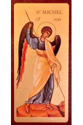 Saint michel - mini icone autocollante 4x9 cm - 603.12