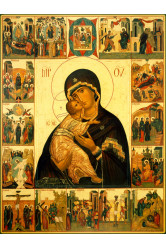 Vierge du rosaire - icone classique 10x15 cm - 610.72
