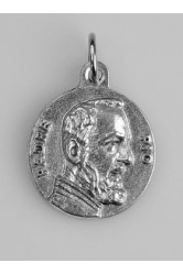 Medaille st padre pio moulee en metel argente