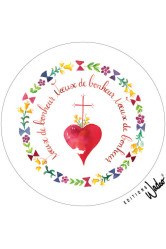 Magnet coeur voeux de bonheur