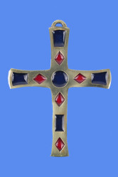 Croix bronze bleu rouge