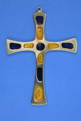 Croix bronze emaillée