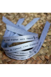 Bracelet ruban argent la mesure de l'amour, c'est...