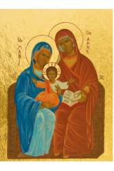 Sainte anne - icone doree a la feuille 11.8x11.8 cm - 846.63