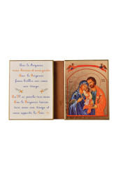 La sainte famille/bénédiction maison - diptyque 11x18 cm -  883.f4