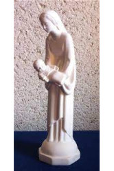 Statue resine-nd monde ton albatre 16 cm